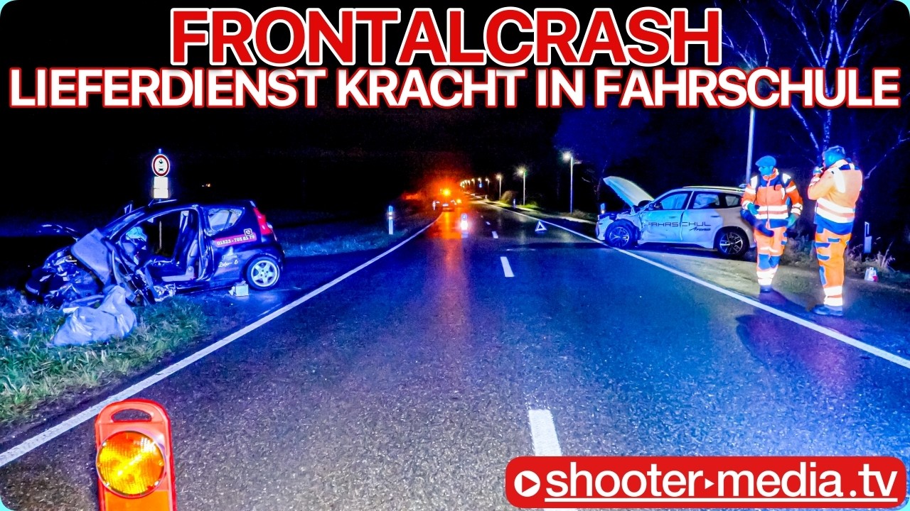 🆘 FRONTALCRASH: LIEFERDIENST KRACHT IN FAHRSCHULE 🆘 | 🚨 3 Verletzte - Vollsperrung 🚨