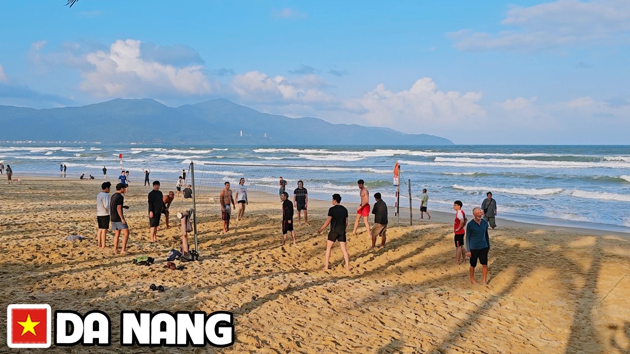 VIETNAM DA NANG My Khe Promenade & Beach Real Life Walking Tour in Perfect Sunny Day Everyone Here
