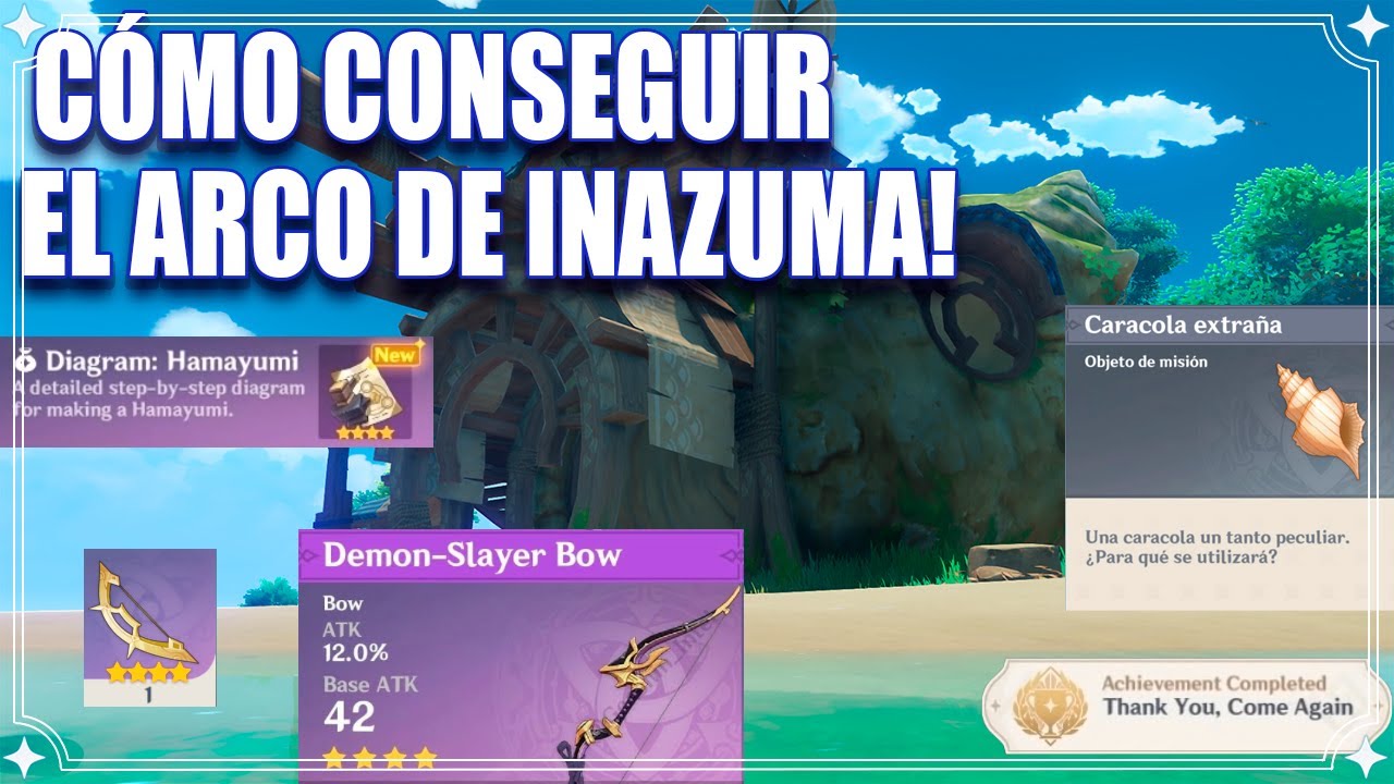 C&oacute;mo CONSEGUIR el ARCO de INAZUMA. Genshin Impact 2.0 Inazuma