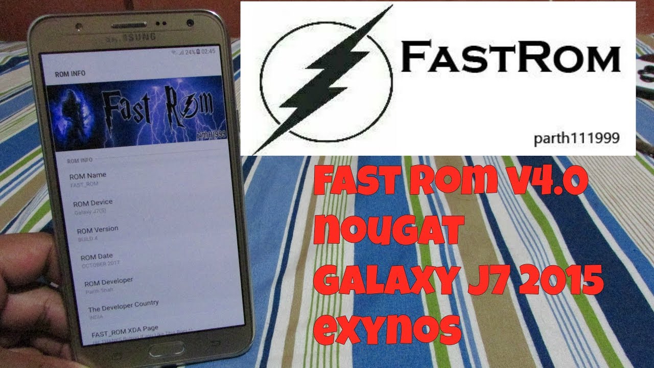 Fast Rom Nougat V4 For Galaxy J7 2015... ¡La Rom Mas Rapida!