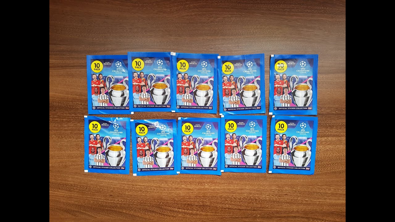TOPPS CHAMPIONS LEAGUE 2020/21 STICKERS - UNBOXING 10 SASZETEK Z NAKLEJKAMI - WOW!!! ALE TRAFY!!!