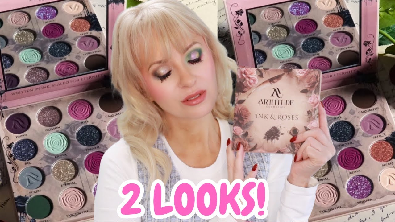 NEW ARTTITUDE COSMETICS INK AND ROSES COLLECTION REVIEW + 2 LOOKS TUTORIAL