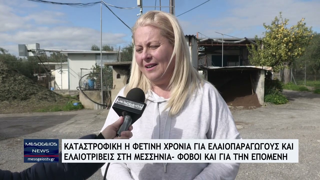 Καταστροφική η φετινή χρονιά για ελαιοπαραγωγούς και ελαιοτριβείς της Μεσσηνίας