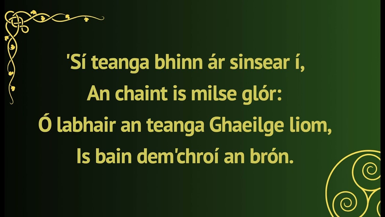 Labhair an teanga Gaeilge liom