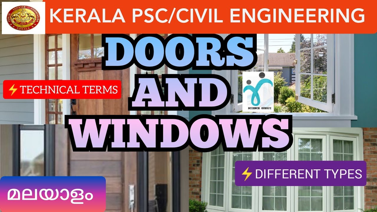 Doors & Windows || Kerala PSC Exams || CIVIL ENGINEERING ||