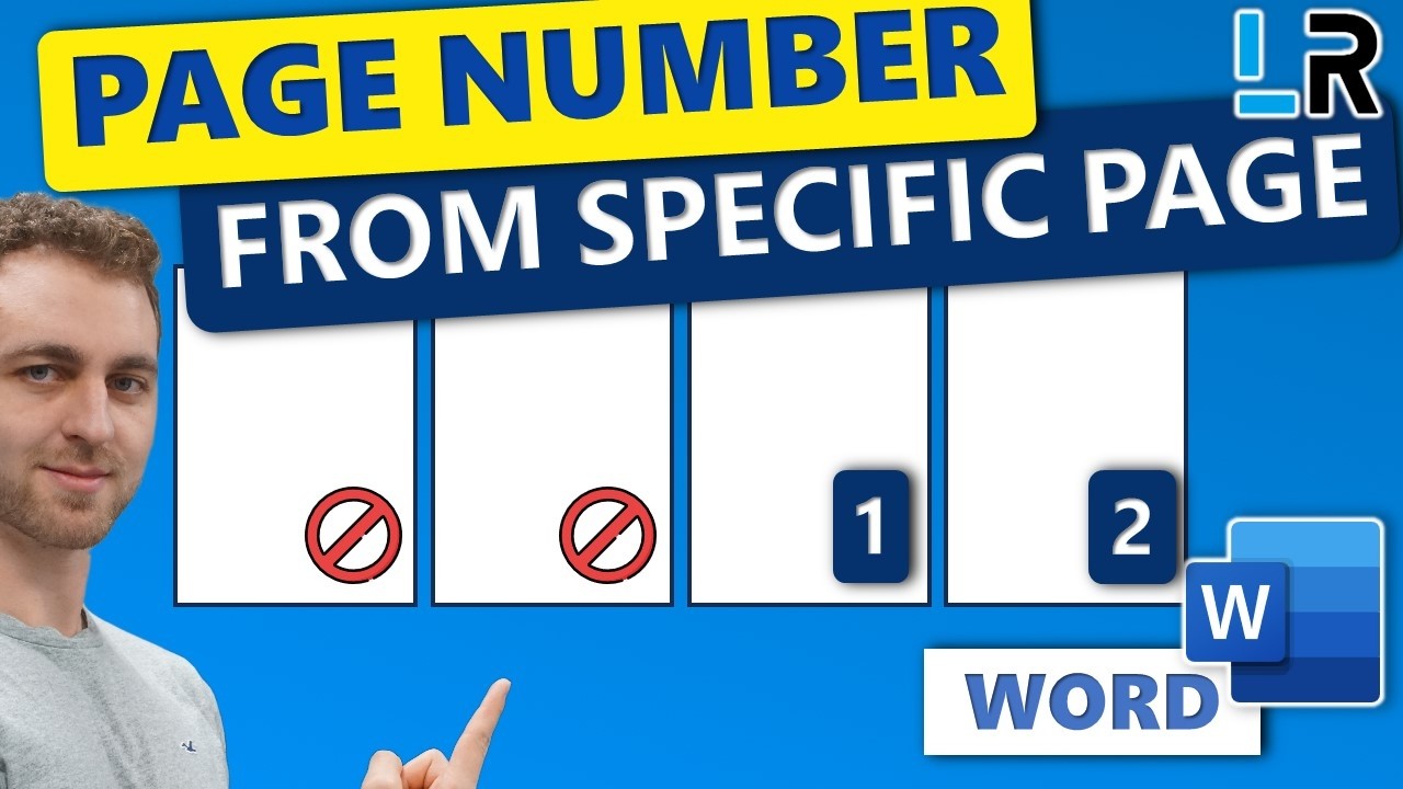 Insert Page Number FROM SPECIFIC PAGE in Word