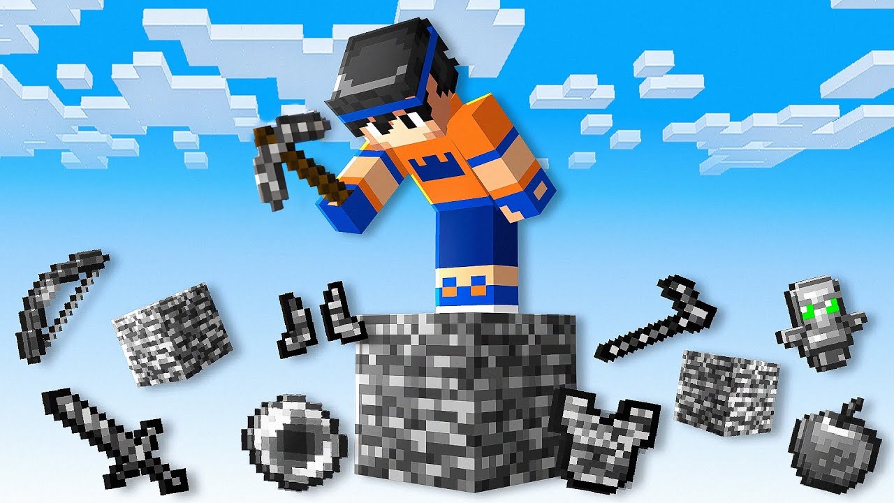 SOBREVIVENDO em APENAS 1 BLOCO de BEDROCK no Minecraft!
