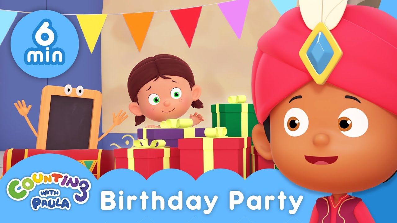 Celebrate the Prince's Birthday Party! | Counting with Paula Season 6 | Kids Cartoons