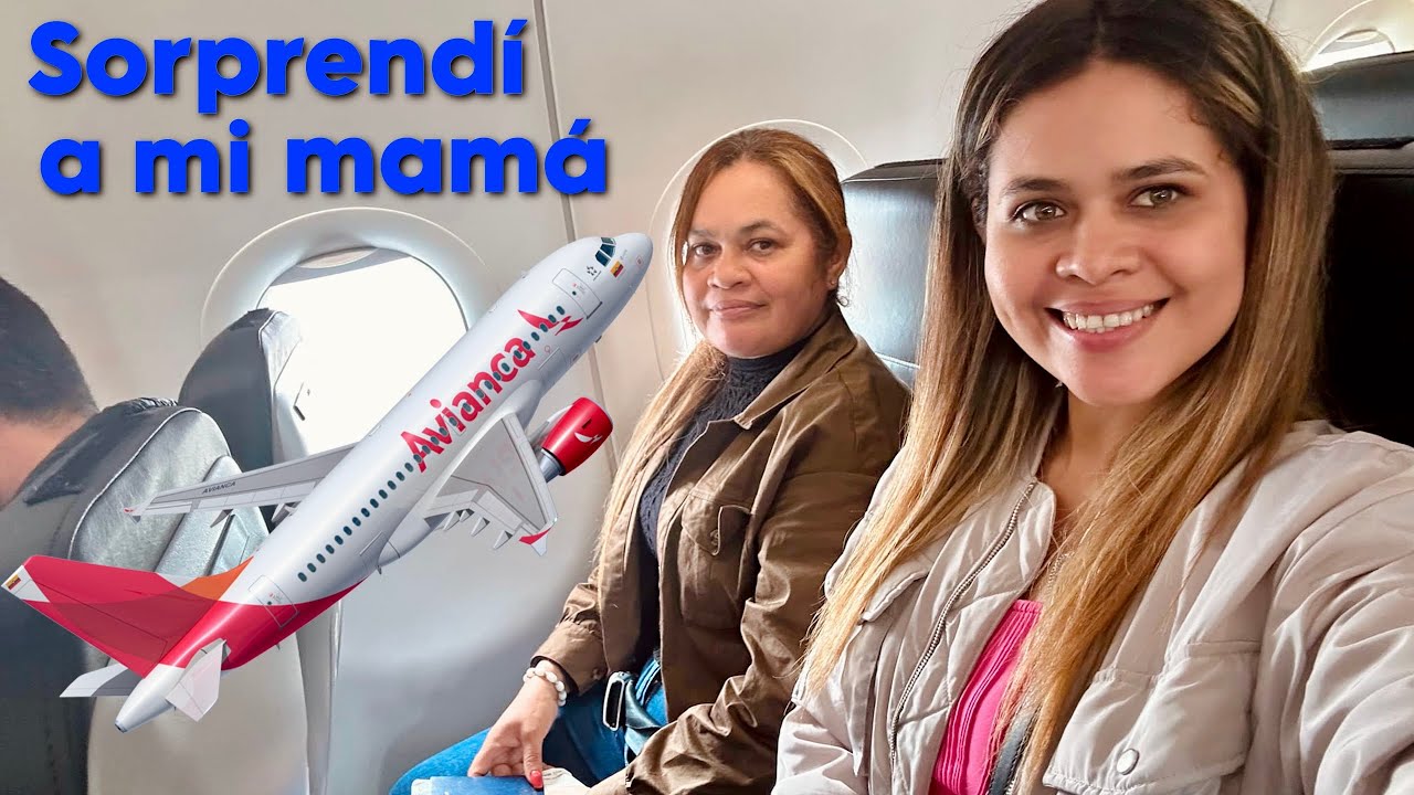 Reacción de mamá al subir por primera vez en un avión ✈️