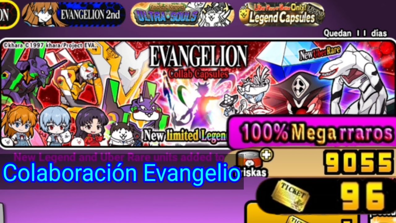 Banner/Gacha Colaboración Evangelio THE BATTLE CATS