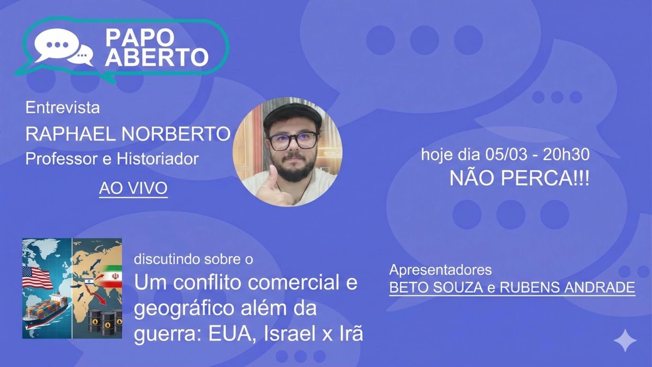 EUA, ISRAEL VS IRÃ: UM CONFLITO COMERCIAL E GEOGRÁFICO ALÉM DA GUERRA | TV PAPO ABERTO