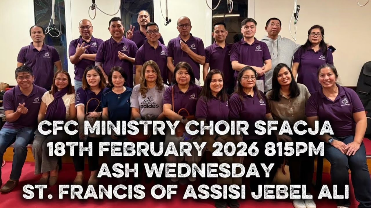 Ashes | 18th February 2026 @ 20:15 - Ash Wednesday | St. Francis of Assisi JA