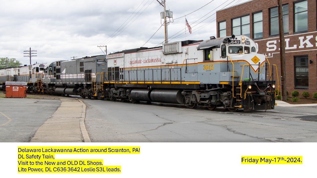 4K! Delaware Lackawanna action around Scranton, PA! 05 17 2024! #alcotrains #shortlines #trainvideo