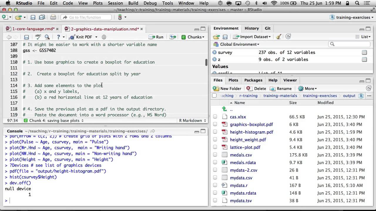 3.1: Graphics: base, lattice, ggplot2 - Introduction to R Workshop