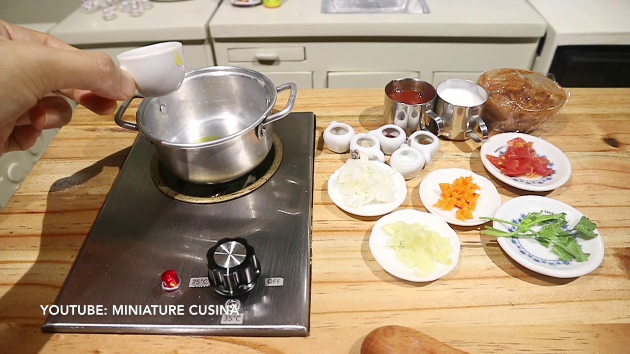 Chicken Masala ASMR Miniature Cooking Sounds MINI FOOD COOKING