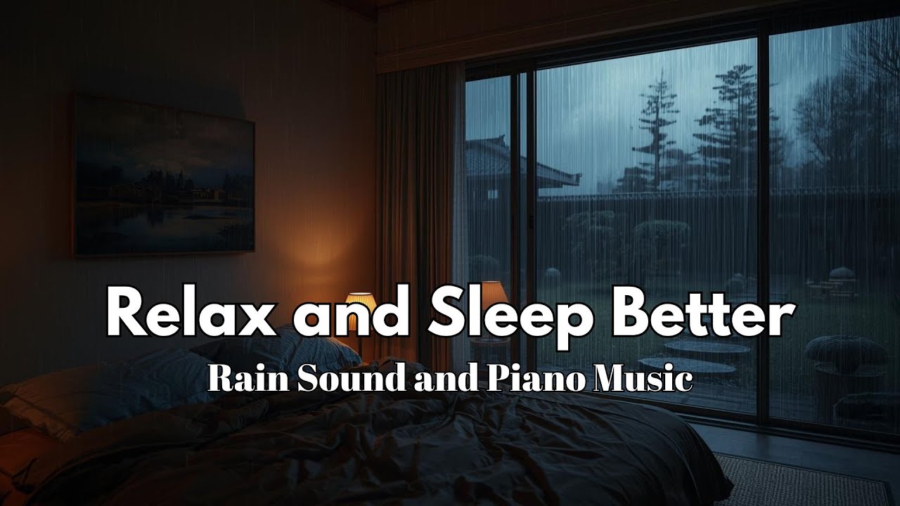Relaxing Sleep Music + Bedroom Rain Sounds 💧 Deep Healing and Meditation Music | Calm Mind & Body