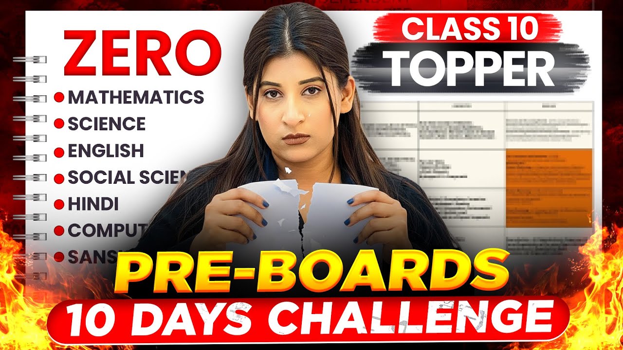 Finish Preboards Syllabus in 10 DAYS🔥Class 10 (Just Do These Topics!)🤫