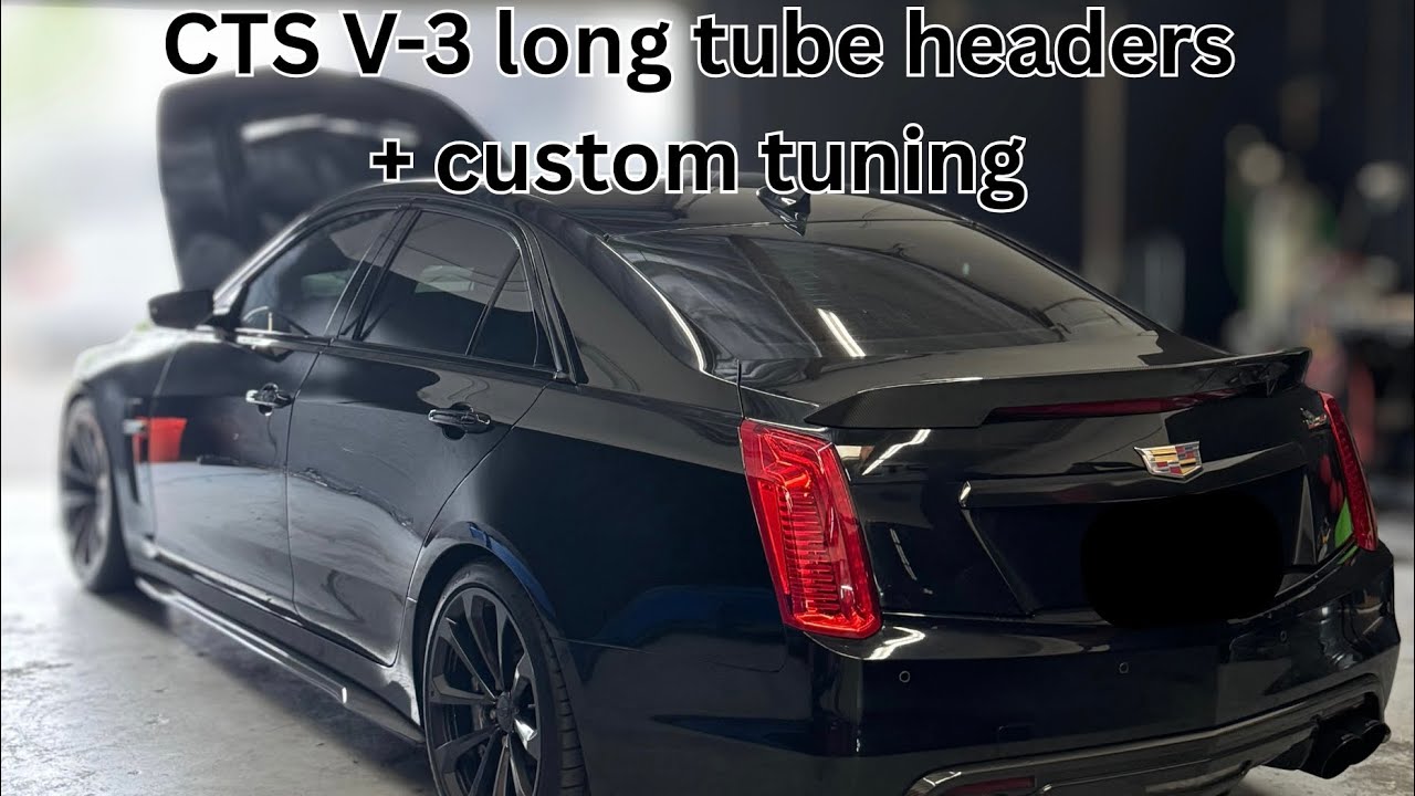 Cts V-3 tuning with Long tube headers and install! With Pulls