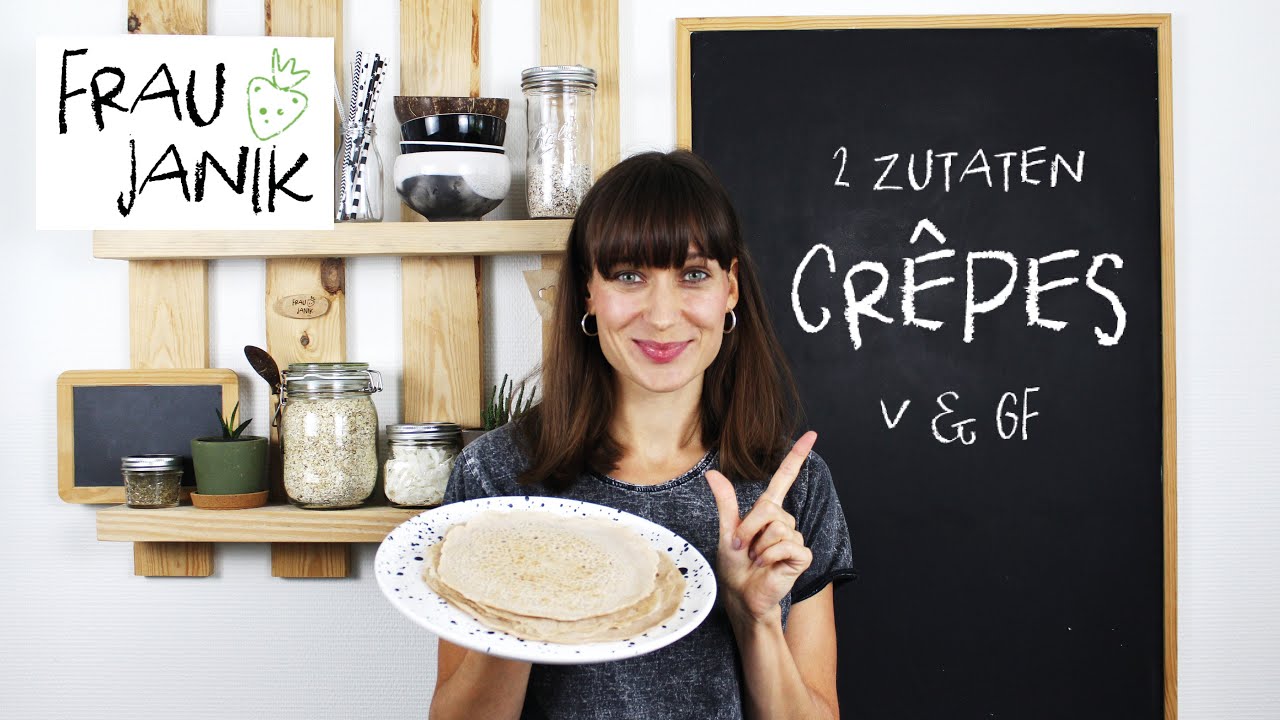 Vegane Crêpes aus 2 Zutaten | glutenfrei | ohne Zucker!