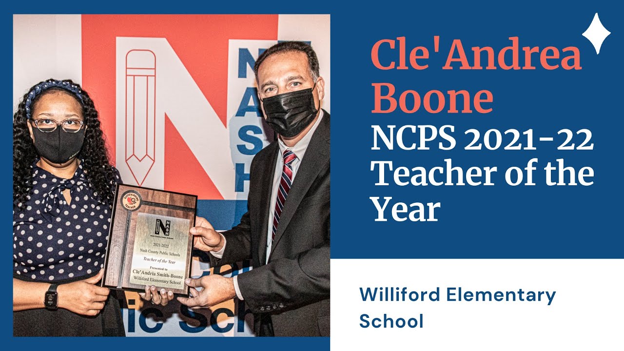 2021 2022 Nash County Public School's Teacher  of the Year