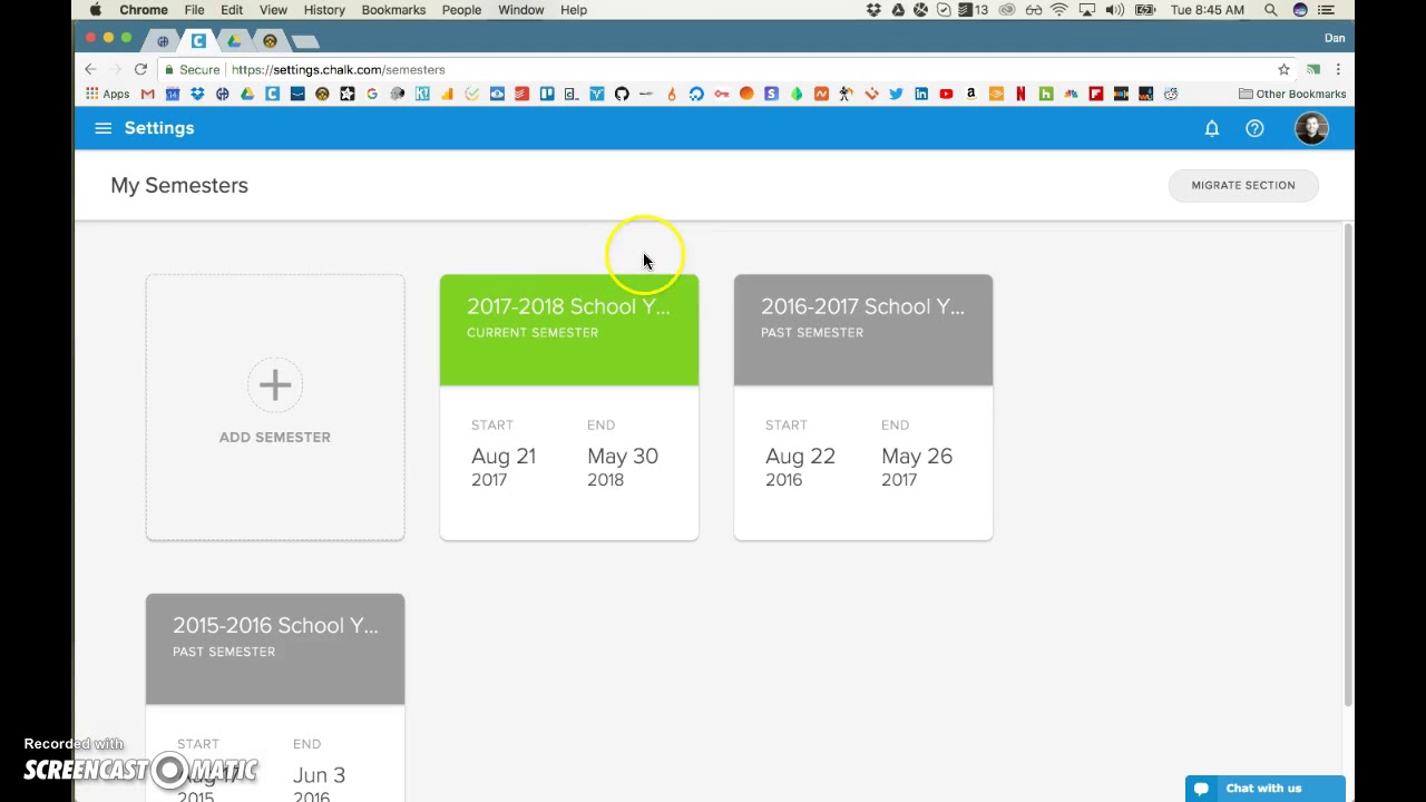 Planboard: Can't adjust the start date of a class?
