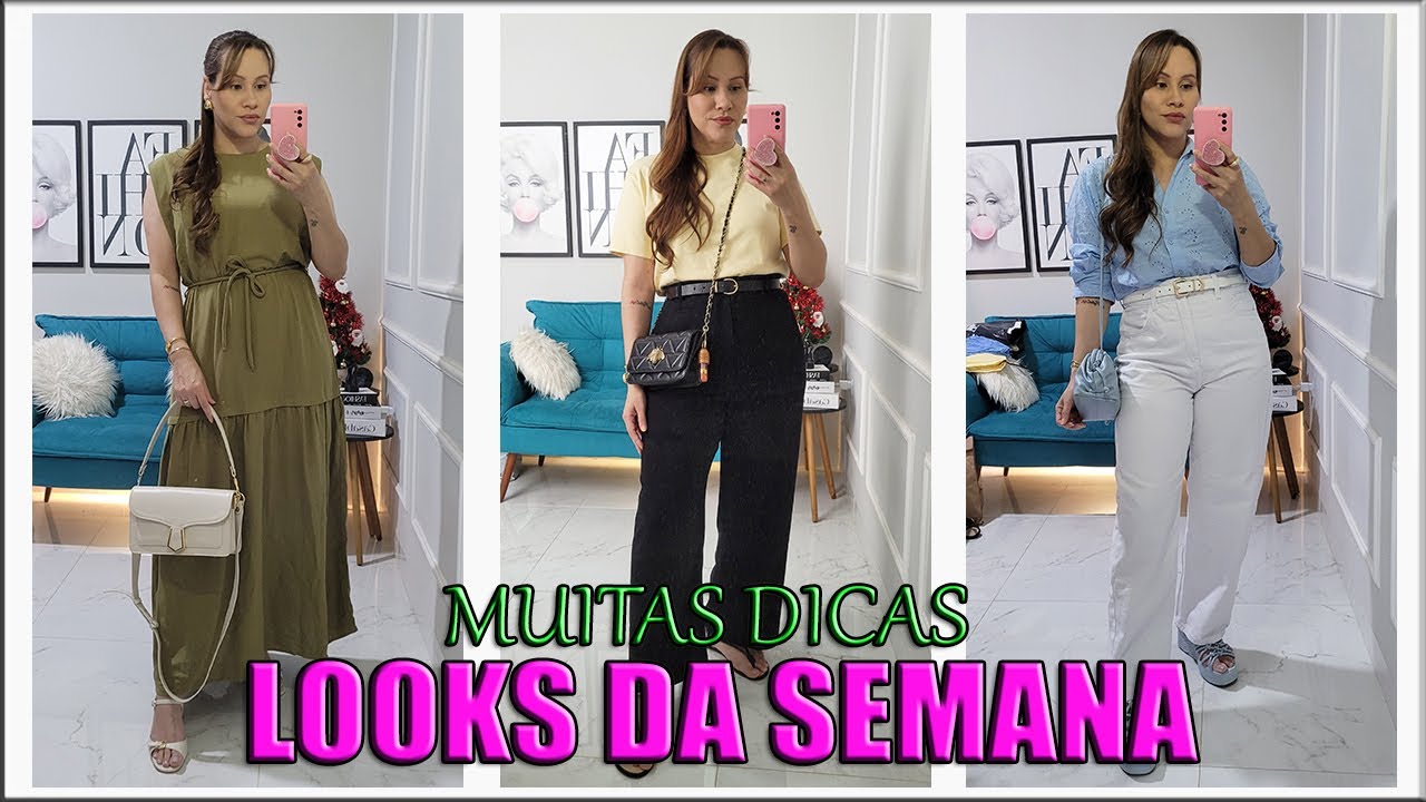 LOOKS DA SEMANA LOOK DE MISSA GRAVAÇÕES NOITE COM AS AMIGAS ESTREANDO COMPRINHAS VESTIDO RENNER CEA