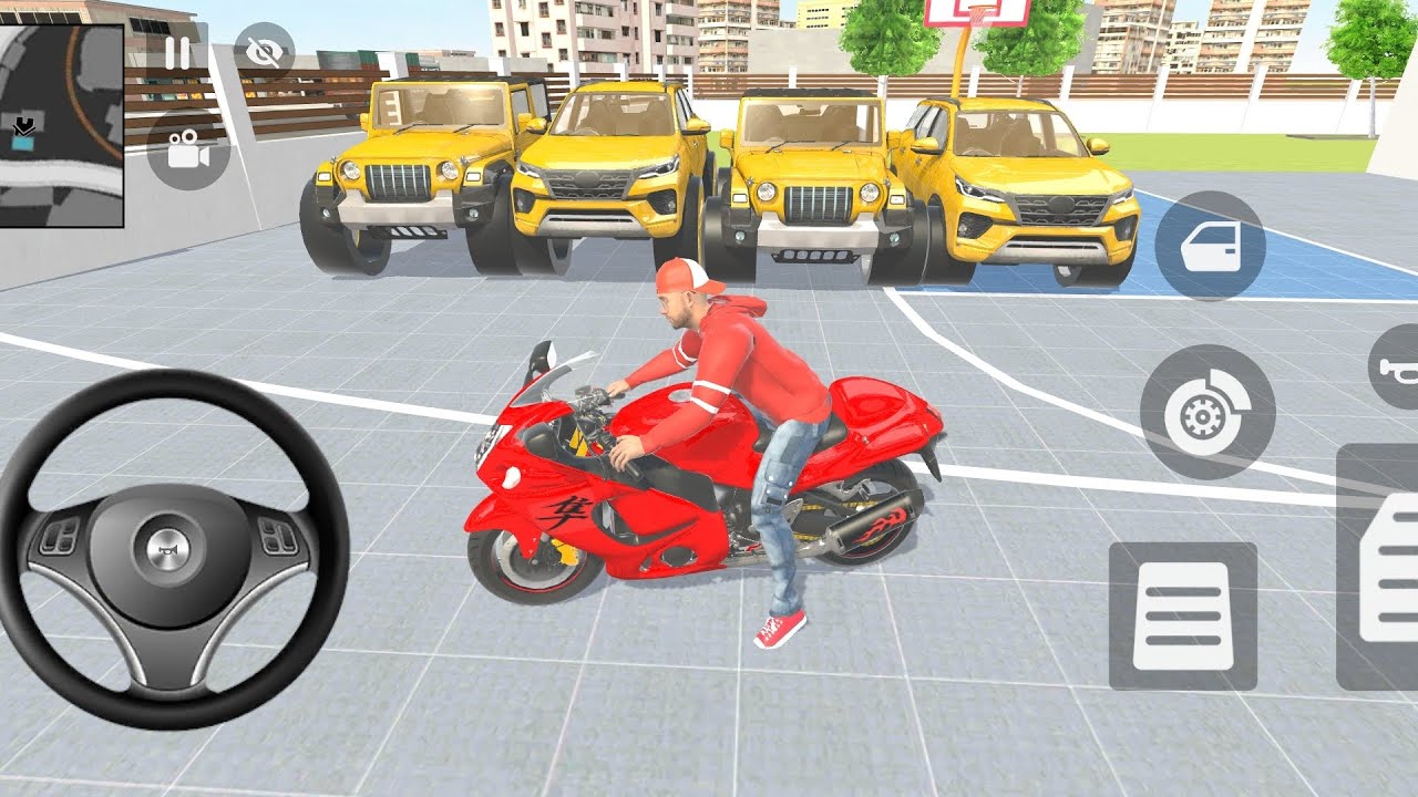 🎮 Franklin Order By 2️⃣ Modified Gold Mahindra Thar & Gold Fortuner In 🇮🇳Indian Bike Auto Simulator 