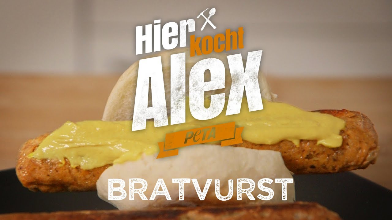 Hier kocht Alex - vegane Bratwurst aus Seitan / PETA