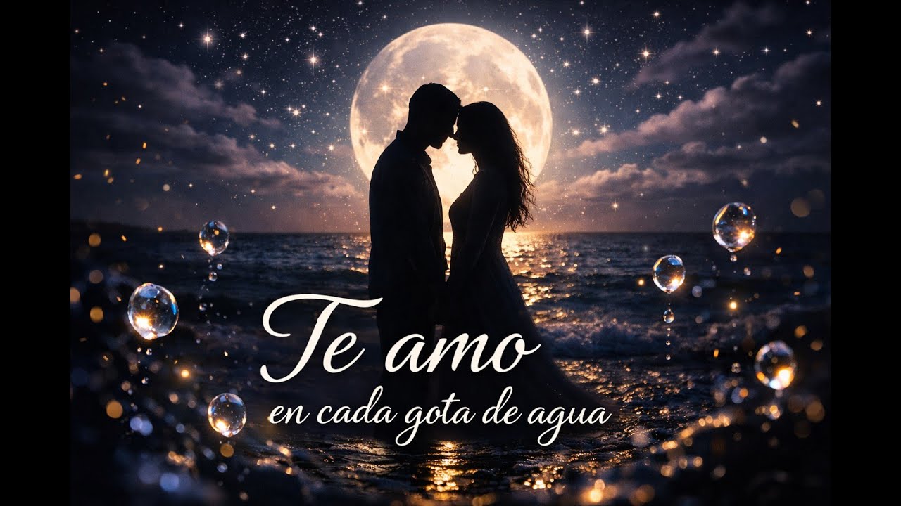 “Te Amo en Cada Gota de Agua | Poema de Amor Nocturno que Abraza el Alma 🌙✨”
