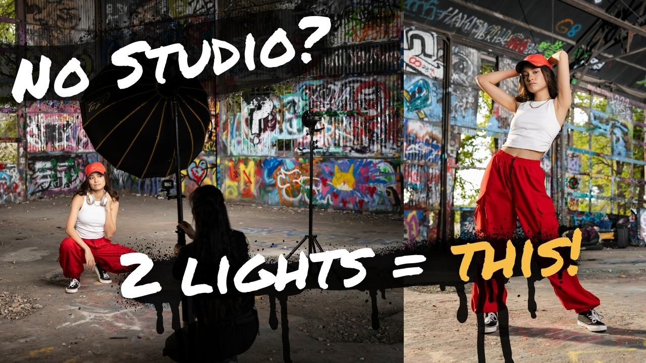 2-Light Setup in a Graffiti Yard (No Studio Needed)