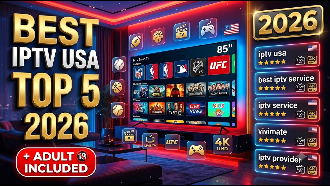 Best IPTV USA 2026: Top 5 Premium Services (Includes Adult IPTV!)