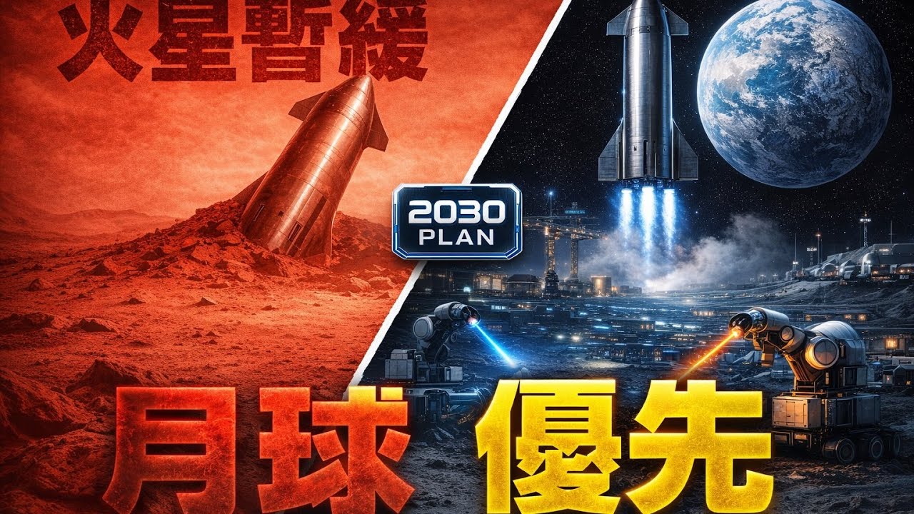 馬斯克震撼轉向：暫緩火星移民！揭秘 SpaceX「自生長」月球城市計畫