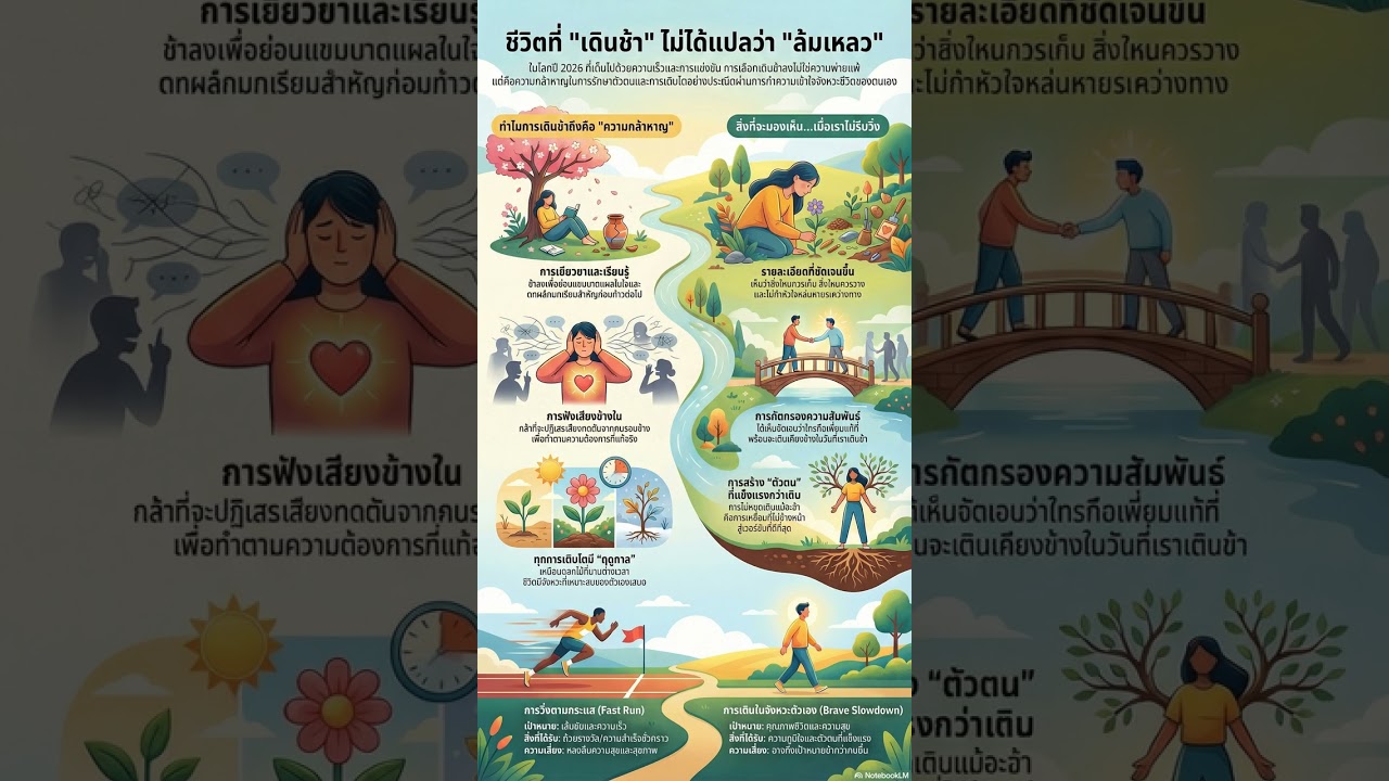 เดินช้าอย่างชาญฉลาดในยุคที่โลกหมุนเร็วจี๋ ในปี 2026!
