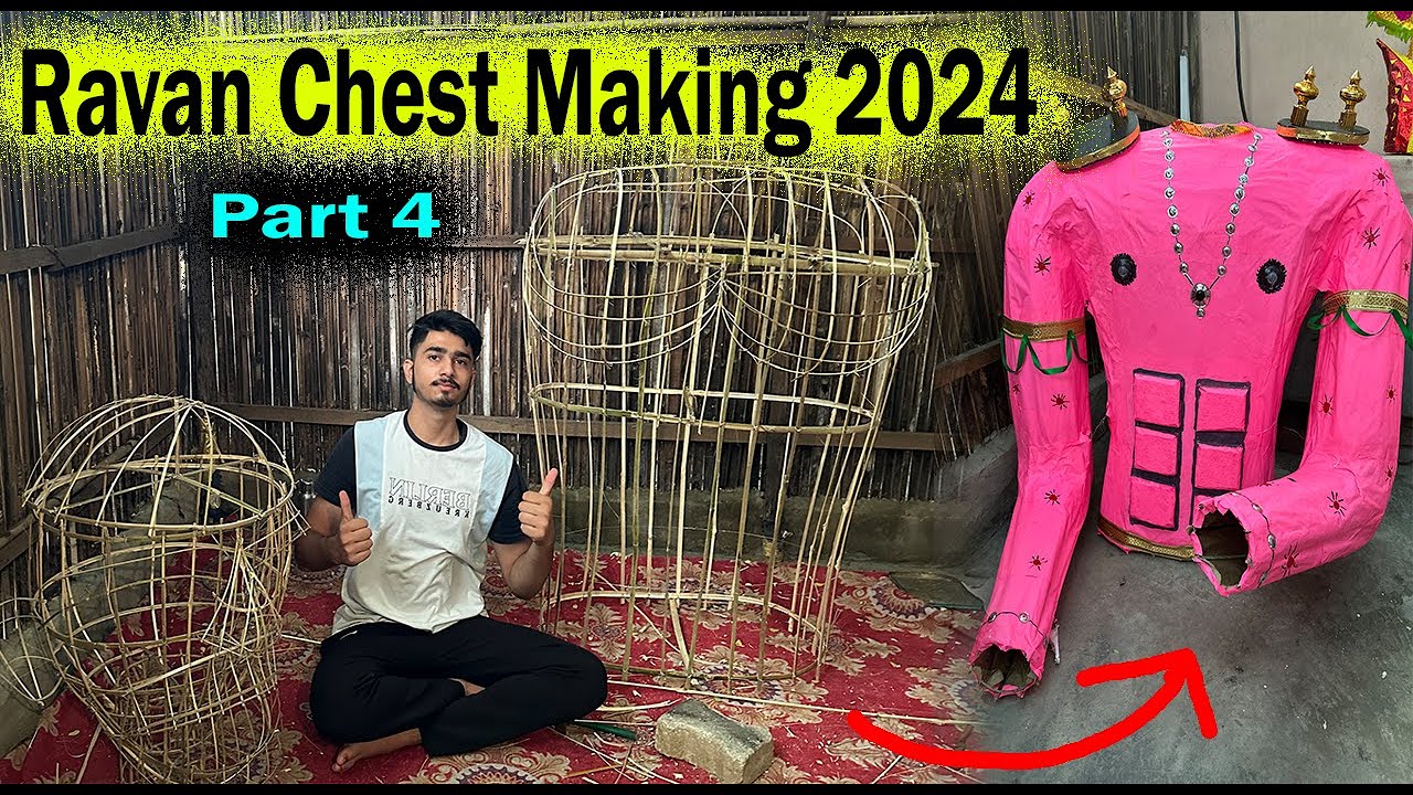 How to make ravan chest 2024 | Bodybuilder Ravan Making 2024 | Part 4 | Kunal Prajapati
