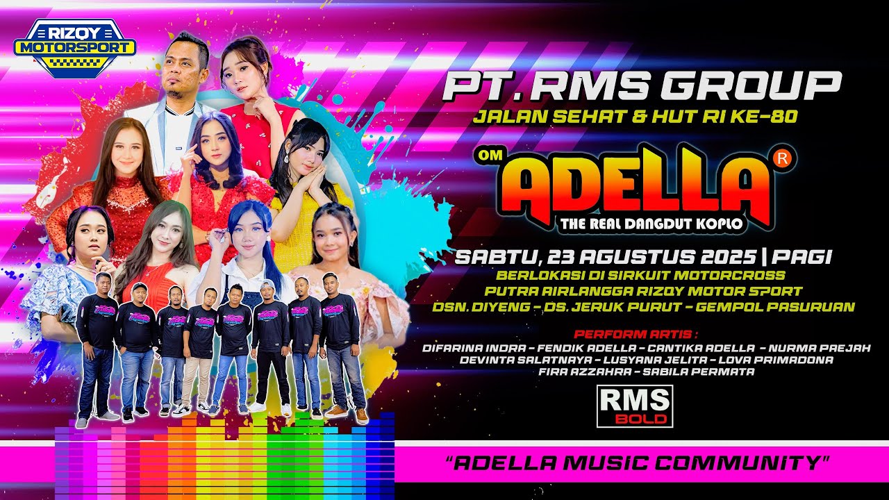 🔴LIVE STREAMING OM ADELLA HUT RI KE-80 & JALAN SEHAT PT. RMS BOLD