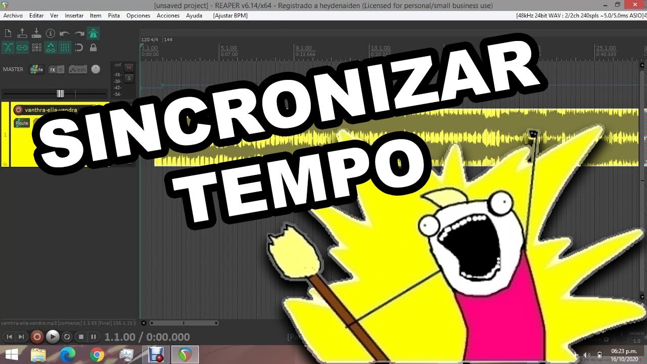 Sincronizar tempo a pista de audio en REAPER / CUBASE