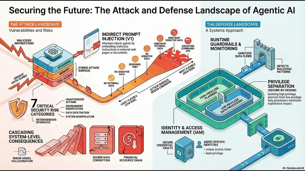 Обзор аспектов атаки и защиты агентного ИИ: комплексный анализ.