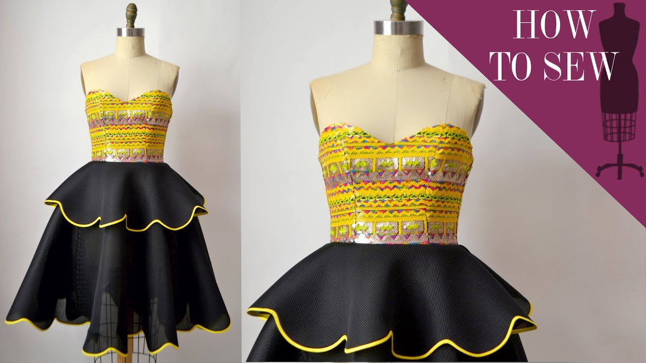 How To Sew A Sweetheart Strapless Scallop Hem Dress