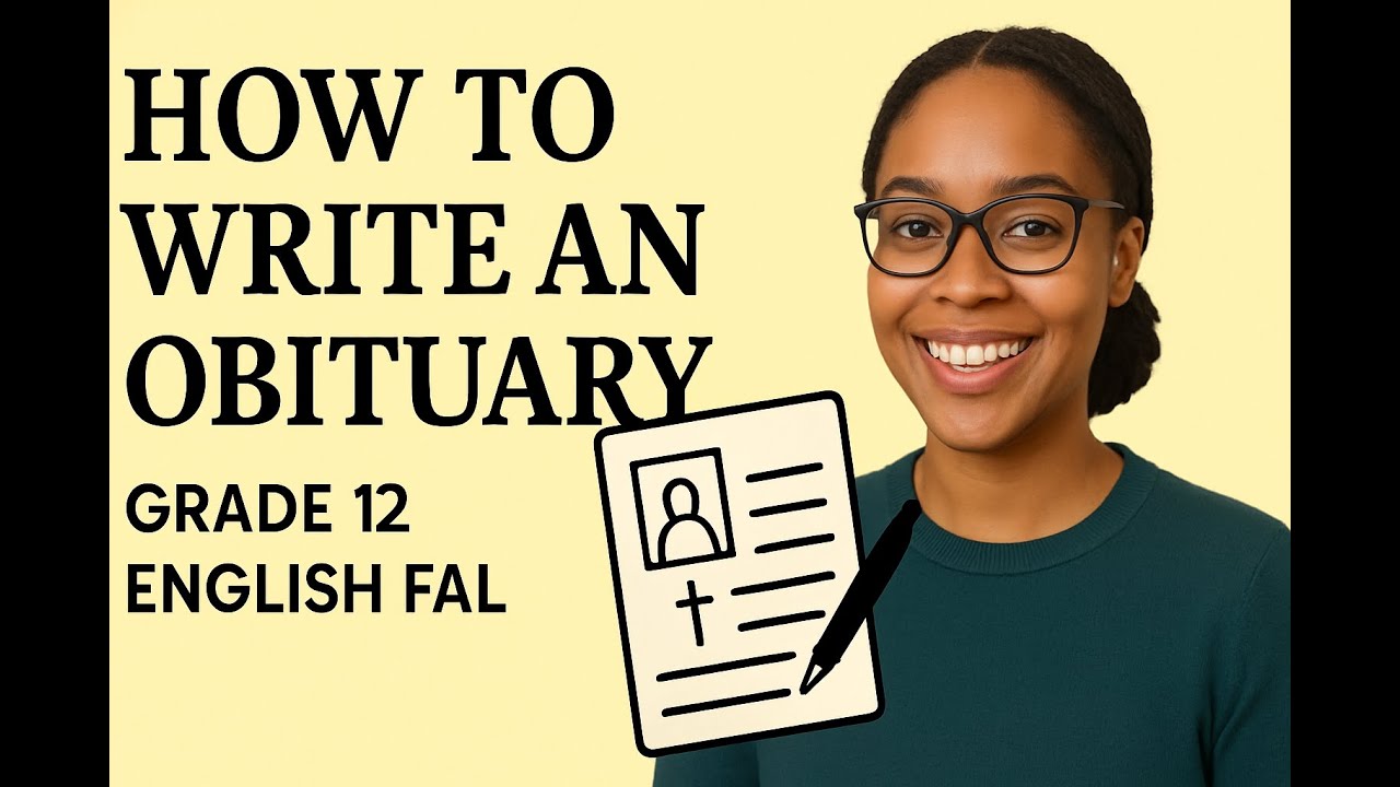 Grade 12 English FAL May/June Paper 3 | How to Write an Obituary