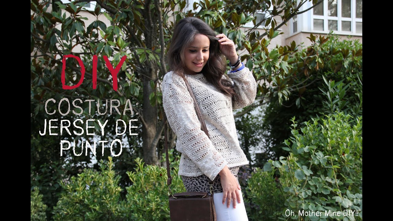 DIY costura: Aprender a hacer un JERSEY DE PUNTO en 10 minutos.