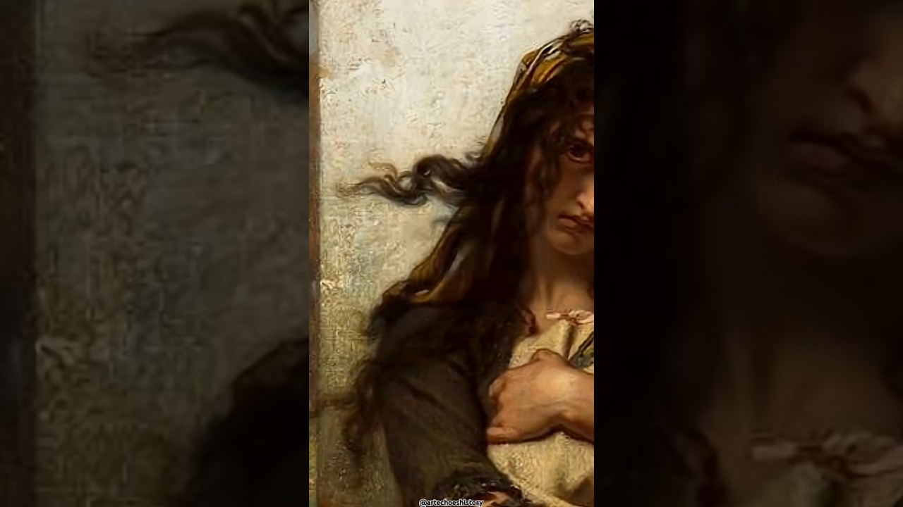 The Lunatic of &Eacute;tretat (1871) &ndash; Hugues Merle&rsquo;s haunting painting of grief, madness & isolation #art