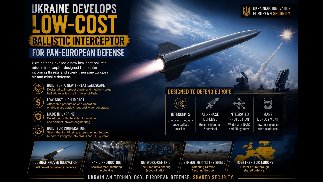 Ukraine develops low-cost ballistic interceptor for pan-European defense