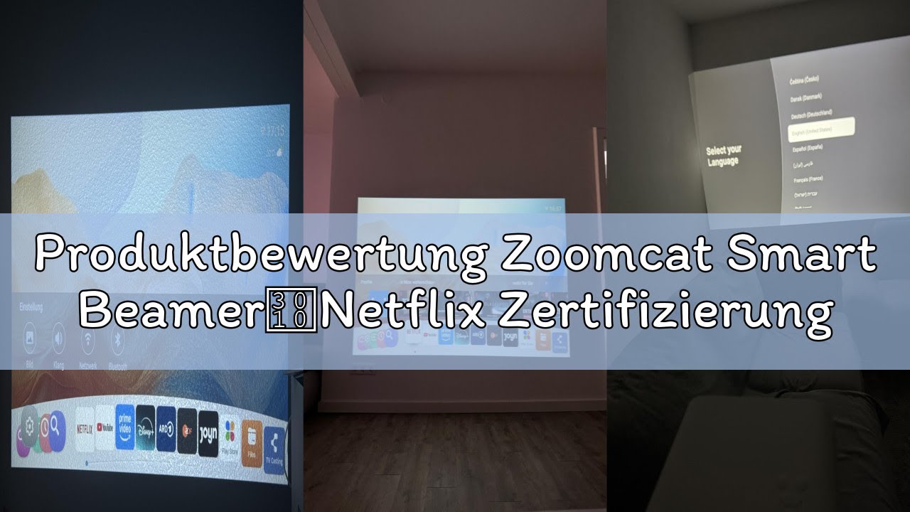 Produktbewertung Zoomcat Smart Beamer【Netflix Zertifizierung】mit Elektrischer Fokus/Trapezkorrektur,