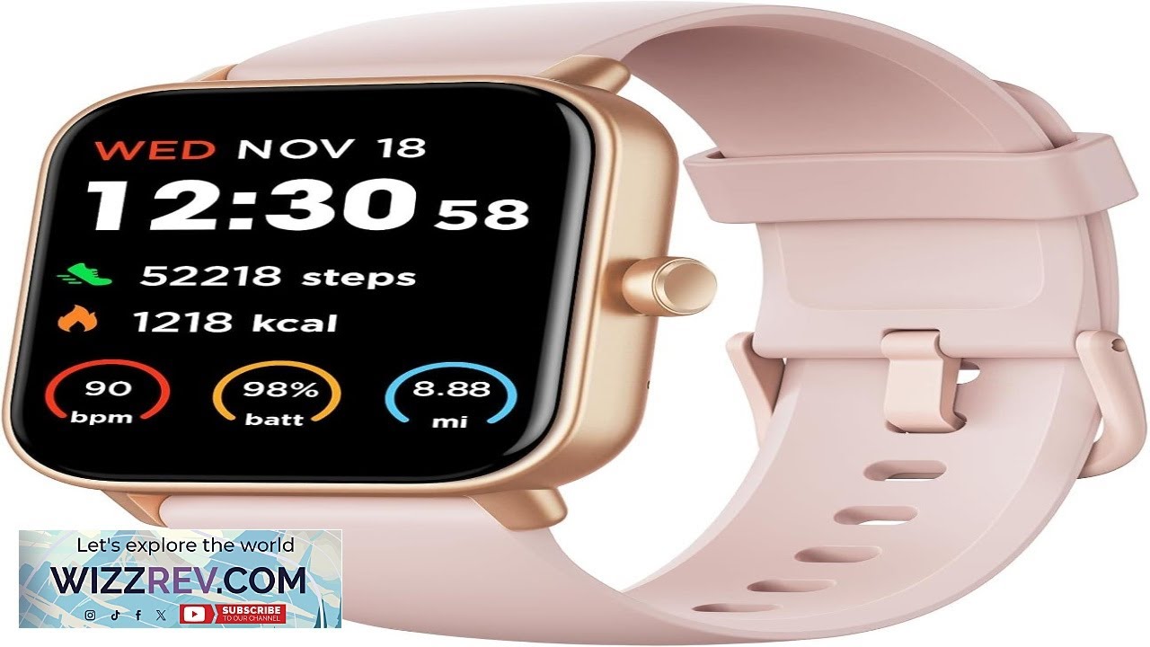 Женские умные часы Fitpolo с 1,8-дюймовым сенсорным экраном, Bluetooth, функцией звонков, Alexa, ...