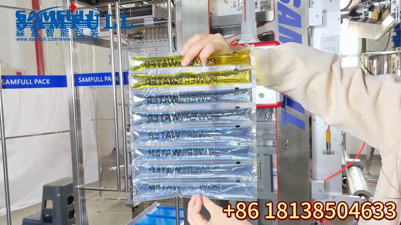 Samfull ice pop 75ml sachet multi lane packaging machine, freezing ice candy packaging machine