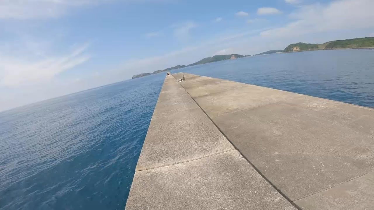 壱岐巨大防波堤での釣り