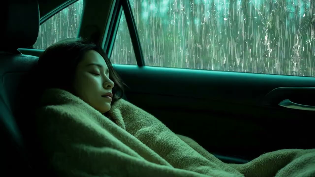 Heavy Rain on Car Roof at Night 🌧️  8 Hours Deep Sleep, Relaxation & Insomnia Relief