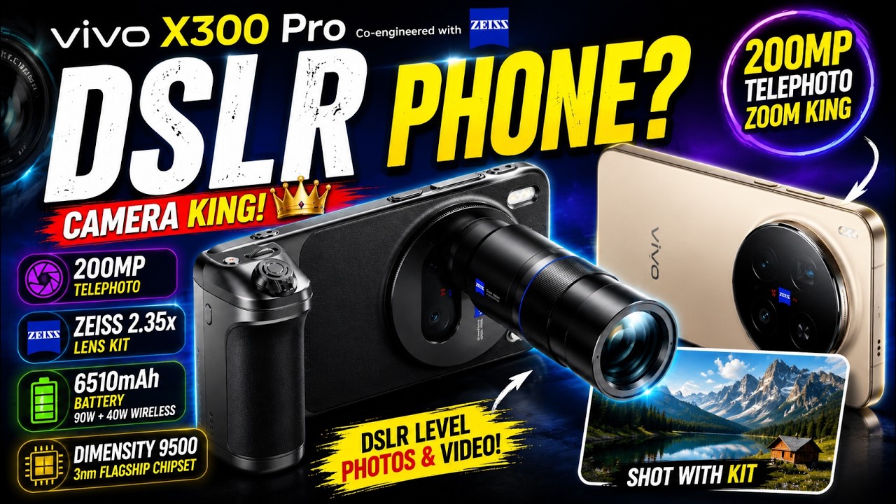 Vivo X300 Pro Full Review & Unboxing| Specifications, Camera Test & DSLR Lens Kit Explained 