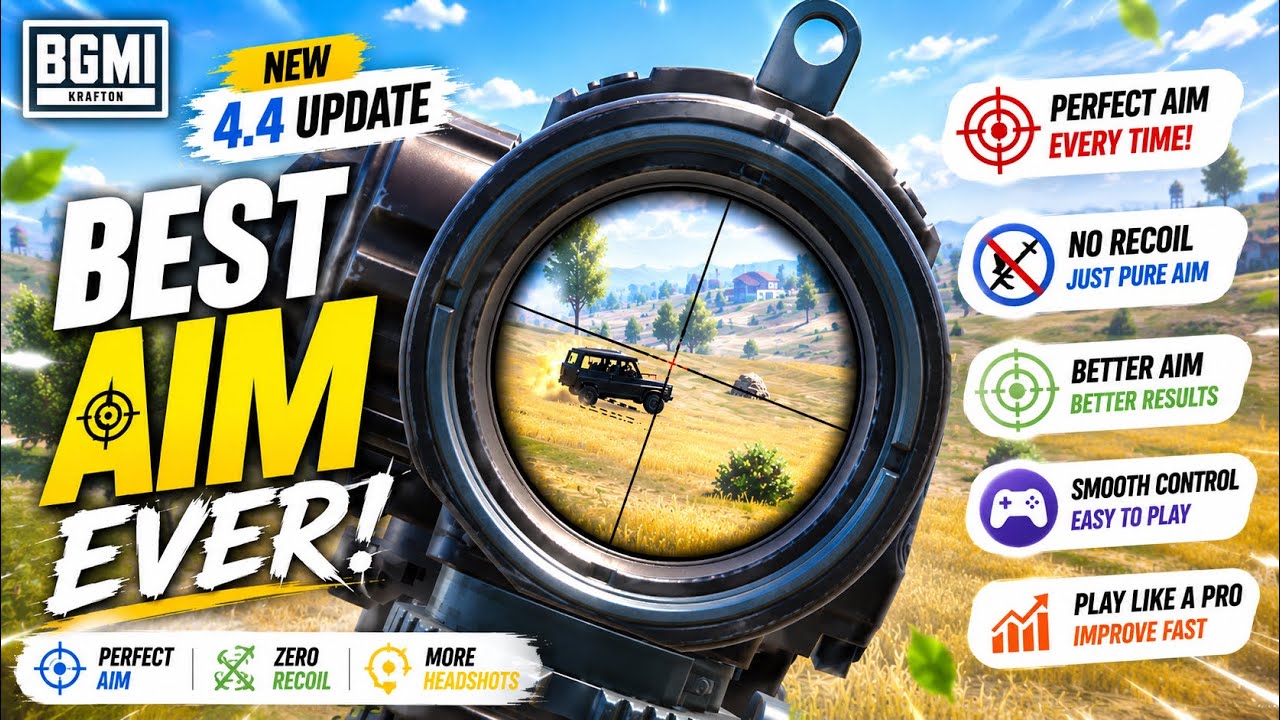 BGMI 4.4 Update Sensitivity Code 😱 Best Zero Recoil Settings 2026 | PUBG Mobile Best Sensitivity