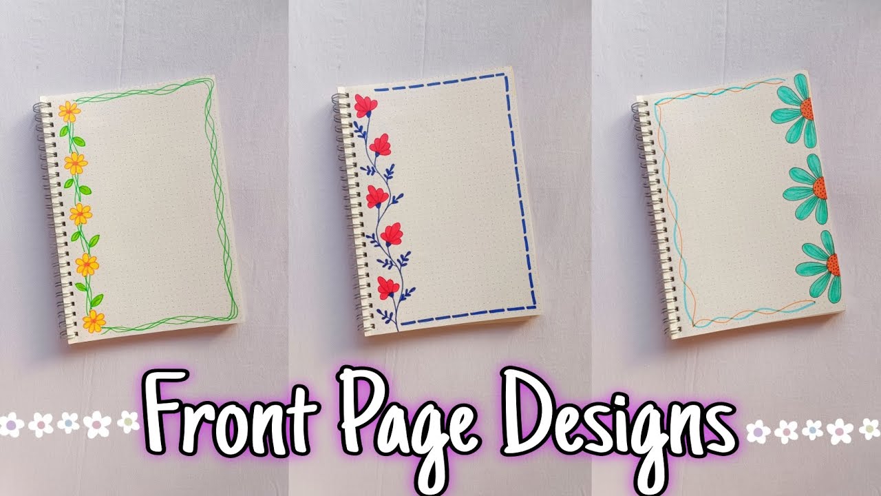 Front Page Designs for school projects and journals || Easy Front Page Designs
